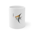 Angelfish Ceramic Mug — Minimal Japanese Fish Art 11oz