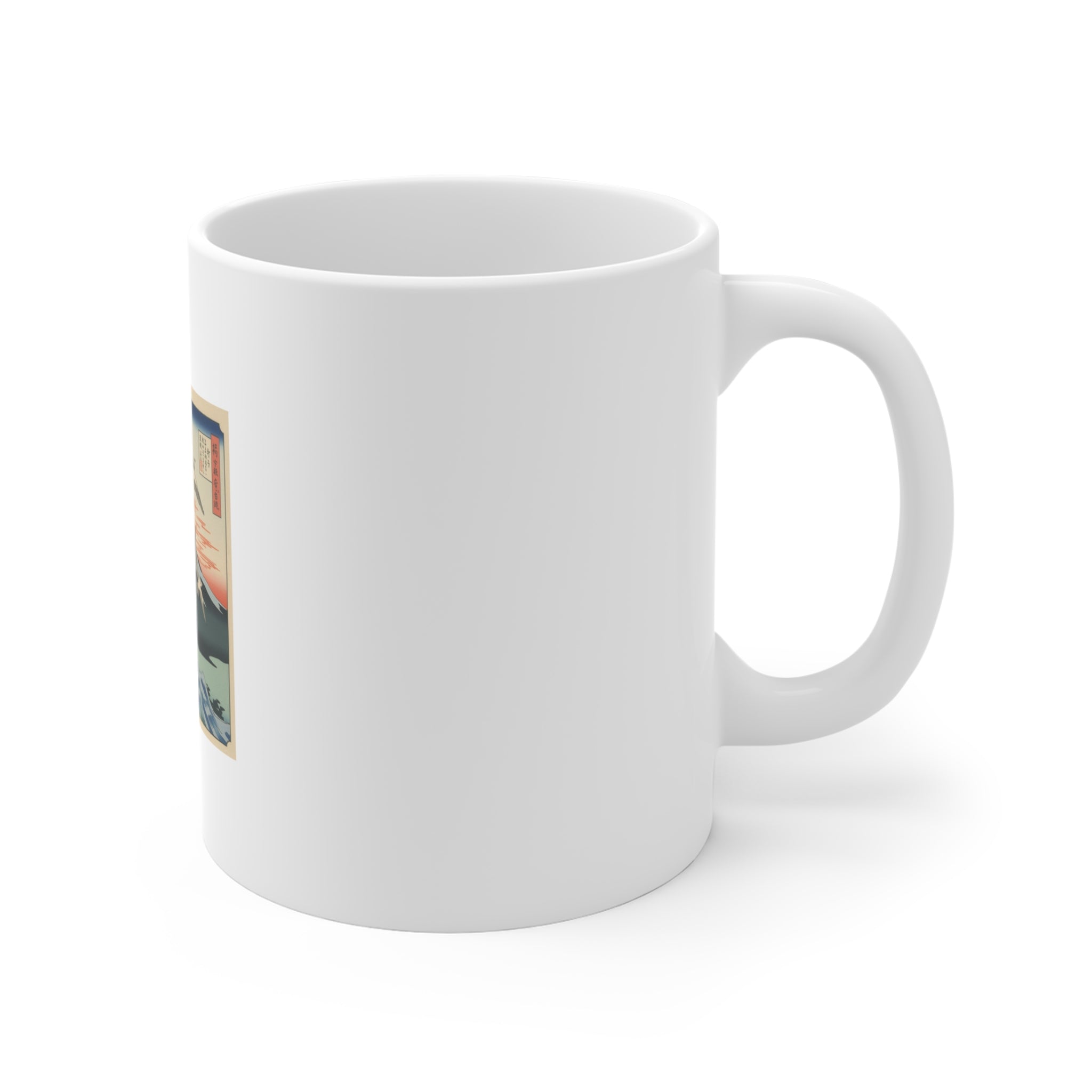 Japanese Mt. Fuji Wave Art Ceramic Mug – Vintage Ukiyo-e Style 11oz