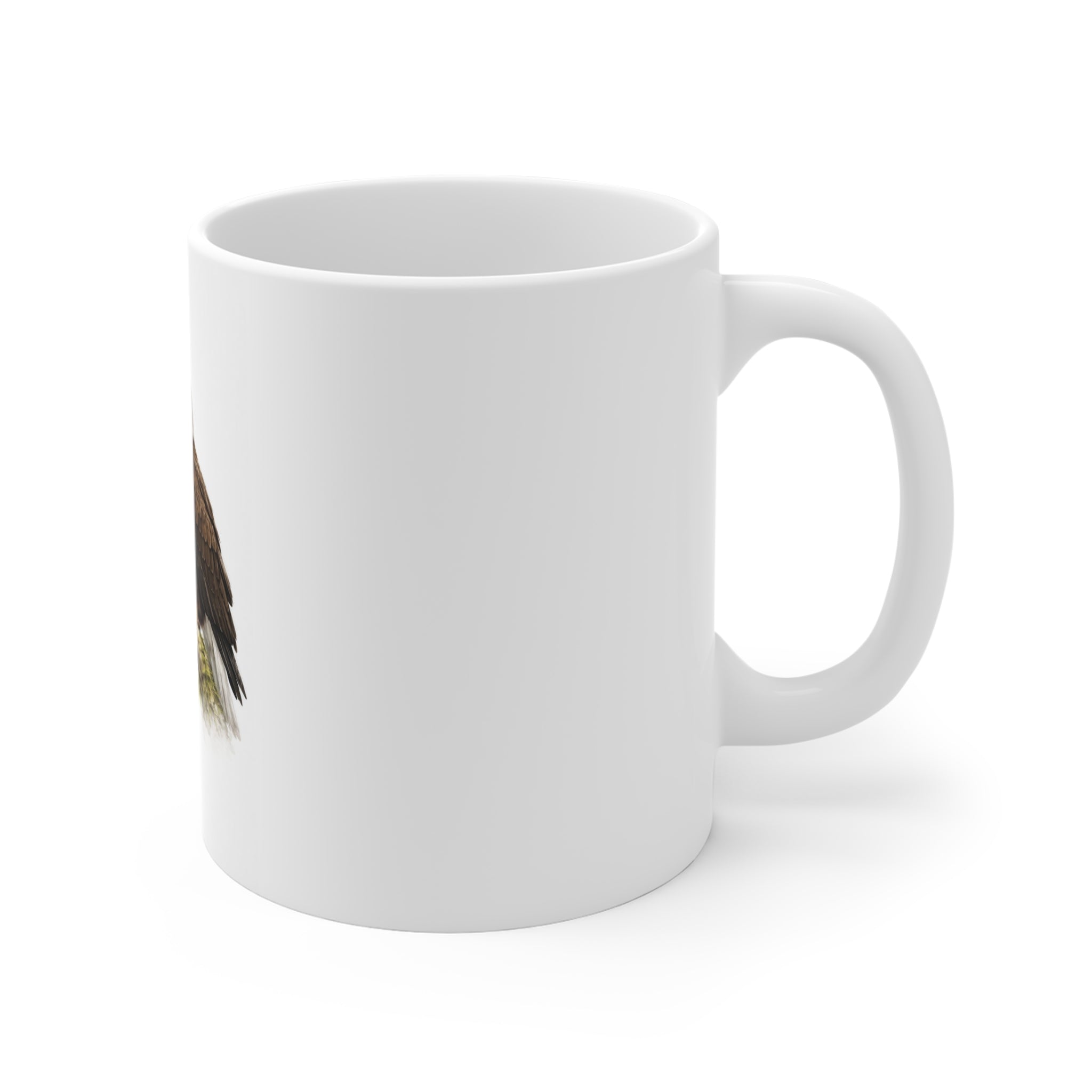 Eagle Art Coffee Mug – Japanese Brush-Style Bald Eagle 11oz